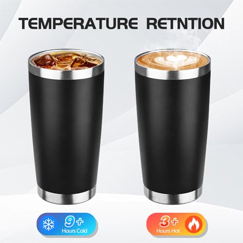 8 Pack 20oz Stainless Steel Travel Coffee Tumbler