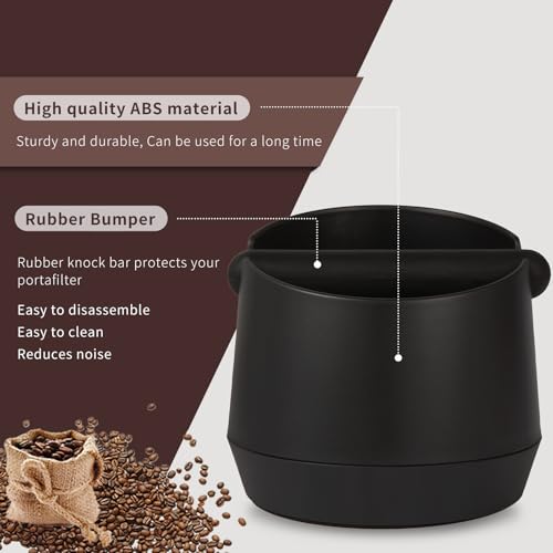 Knock Box 6 Inch Extra Large Capacity Design Espresso Knock Box Shock