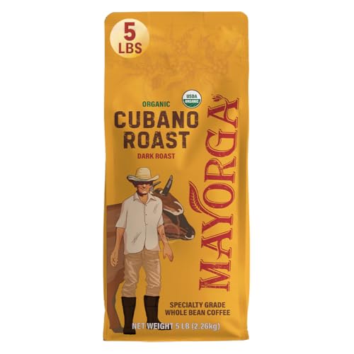 Dark Roast Coffee 5lb bag Cubano Roast 100% Arabica Café Whole Coffee Beans (80 Ounce)