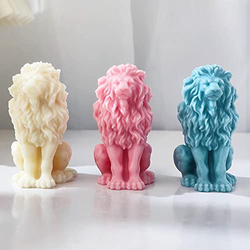 3D Lion Candle Animal Resin Mold