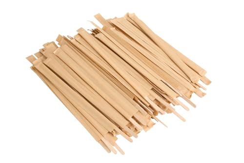 7.5 Inch 1.8mm Individually Wrapped Wooden Coffee Stirrers (500 Count)