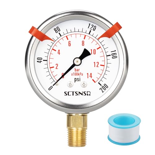 0 to 200 Psi Pressure Gauge