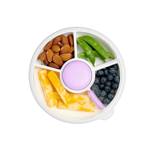 Kids Small Snack Spinner Slide Bundle with Hand Strap and Sticker Sheet