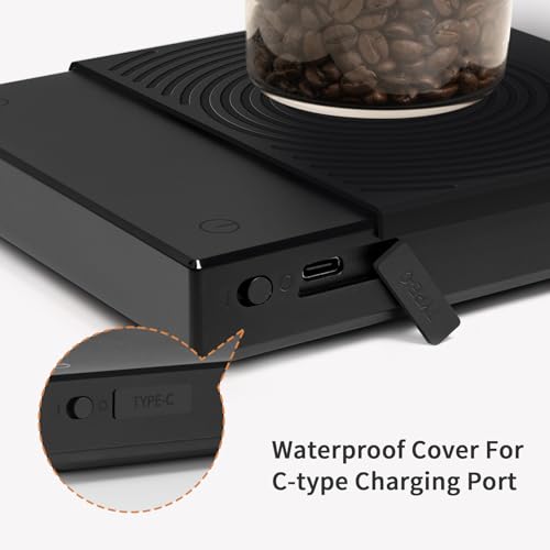 Coffee Scale Basic 2.0 Electronic Espresso Scale with Water Flow Rate and Timer Function