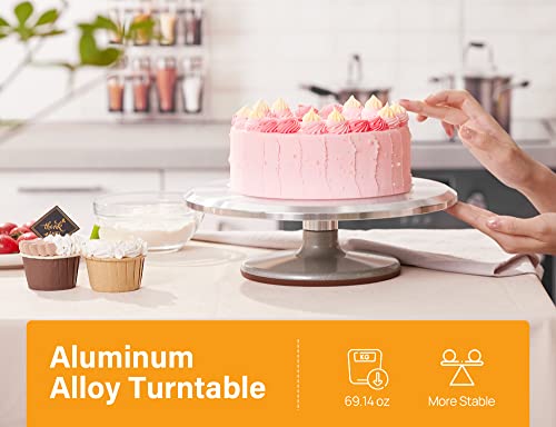 22 Aluminum Cake Stand Turntable Set for Decorating Baking Kit