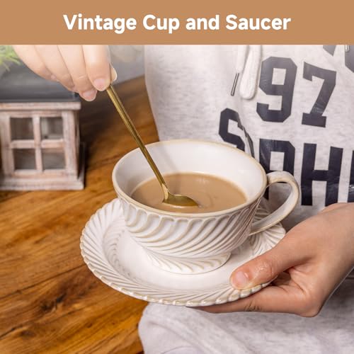 Ceramic Latte Cup with Saucer