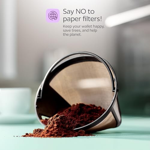 2 Pack #4 Reusable Permanent Cone Coffee Filters (2 Count)