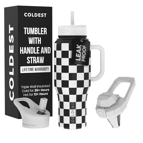 Coldest Tumbler with Handle and Straw
