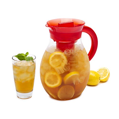 The Big Iced Tea Maker Tritan Plastic Infusion Beverage Pitcher with Leak Proof