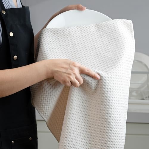 Ultra Premium Microfiber Kitchen Dish Hand Towel Waffle Weave (8 Count)