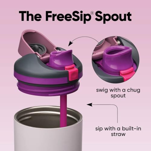 FreeSip Tumbler Stainless Steel Water Bottle 40 oz Dreamy Field