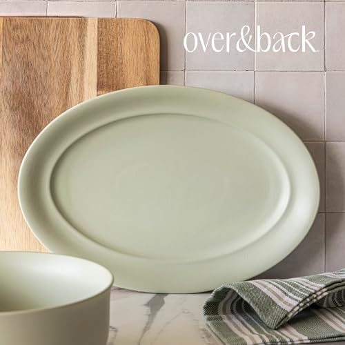 over&back Rim Stoneware Serving Platter