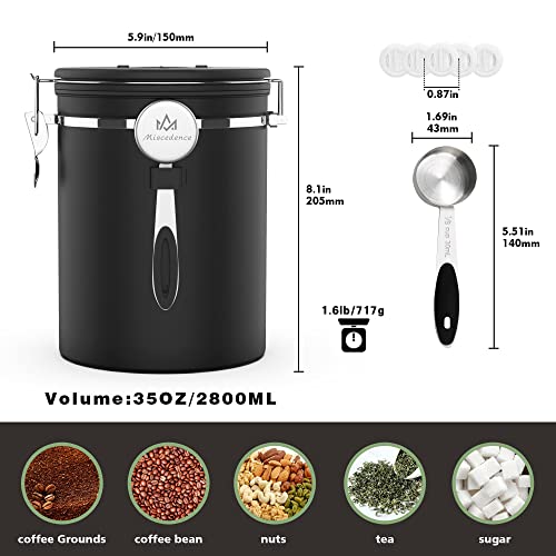 38OZ Coffee Canister for ground coffee with Date Tracker
