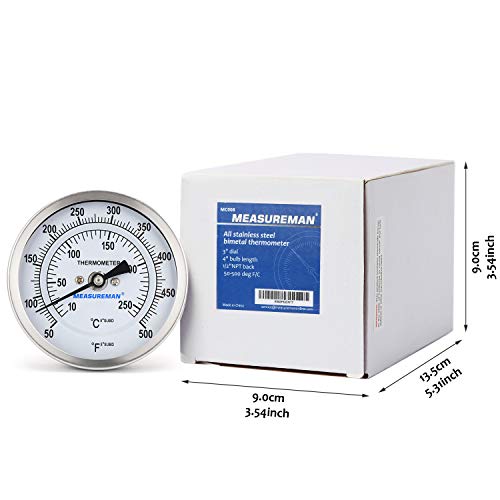 Fully Stainless Steel Bimetal Dial Thermometer