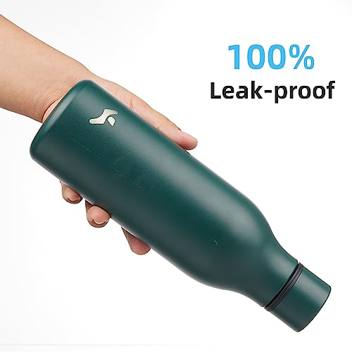 18 oz Insulated Stainless Steel Metal Water Bottle with Strap
