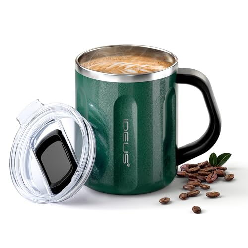 16 oz Insulated Coffee Mug with Lid and Handle