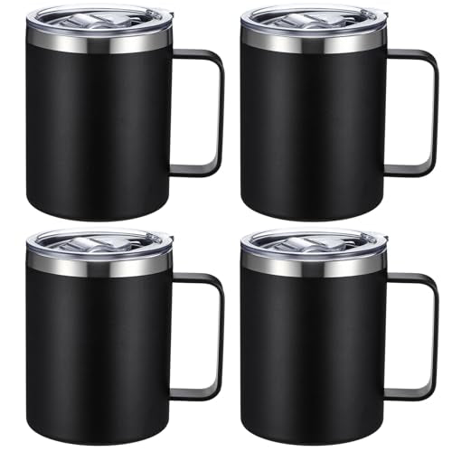 12 oz Insulated Coffee Mug Bulk with Handle (4 Count)