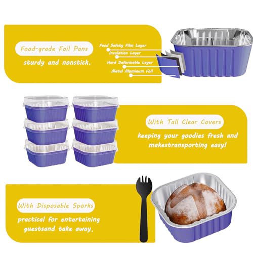 25 Pack Mini Cake Pans with Lids (25 Count)