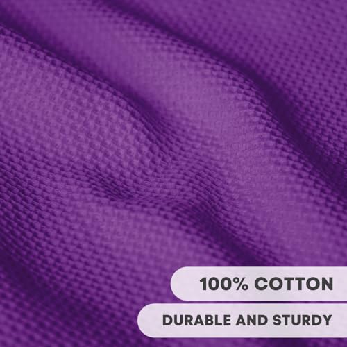 100% Cotton Purple Waffle Weave Kitchen Dish Cloths (4 Count)