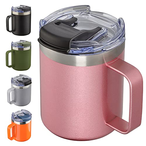 12oz Insulated Travel Coffee Mug with Handle