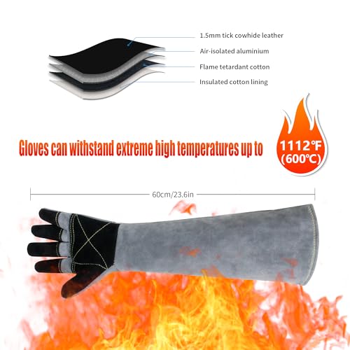 Long Welding Gloves 23.6 Inches 932℉