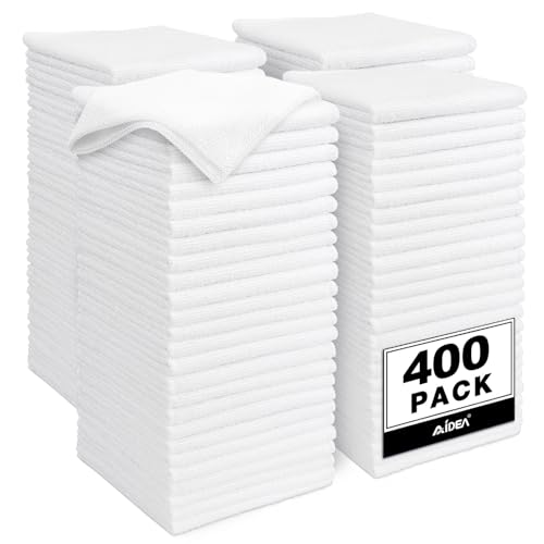 Microfiber Cleaning Cloth White (400 Count)