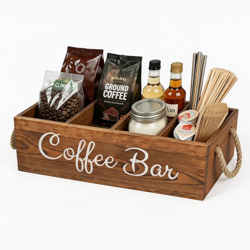Coffee Station Organizer with Small Removable Dividers