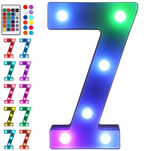 Colorful LED Number Lights with Remote