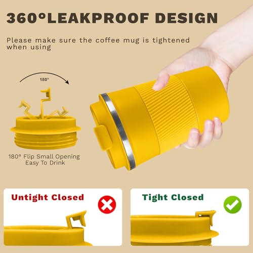 Vacuum Insulated Stainless Steel Travel Coffee Mug