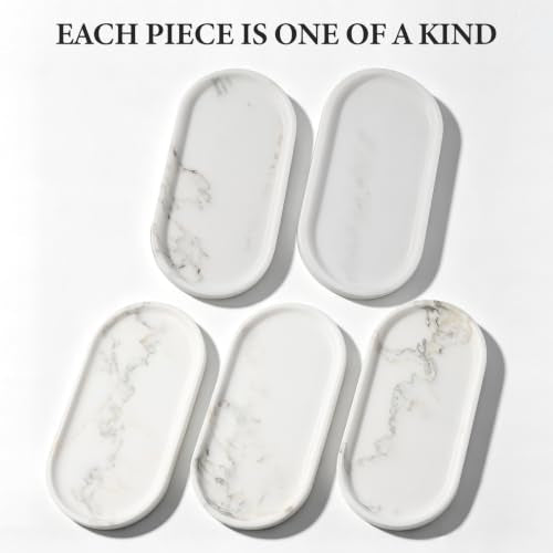 Natural Marble Tray for Bathroom Countertop