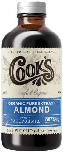 Organic Pure Almond Extract for Baking (16 Fl Oz)