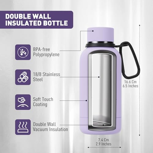 Small Water Bottle 12oz with Clip