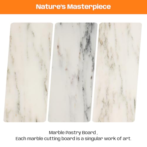 Marble Cheese and Pastry Board 16x20 Inch White Marble Board Large ﻿