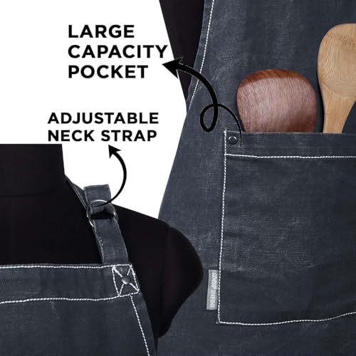 Cotton Solid Aprons for Women with Pocket
