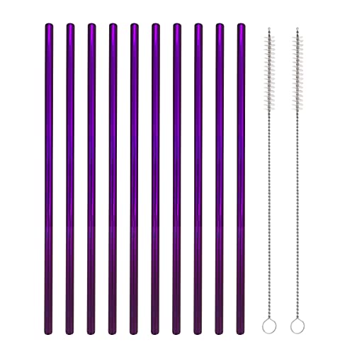 10 Pcs Stainless Steel Straws