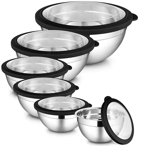 Stainless Steel Mixing Bowls Set (12 Count)