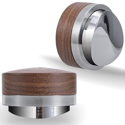 54mm Espresso Distribution Tool Walnut Coffee Distributor
