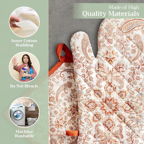 100% Cotton Oven Mitt & Pot Holder Set (2 Count)