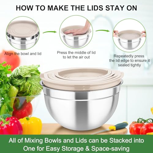 Mixing Bowls with Lids (5 Count)