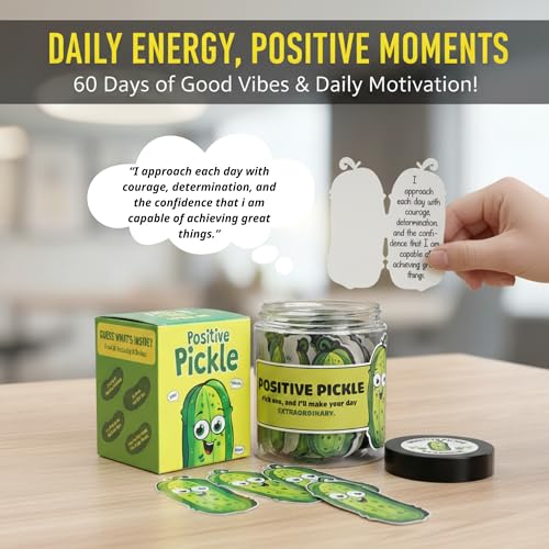60 Positive Pickle Cards Jar