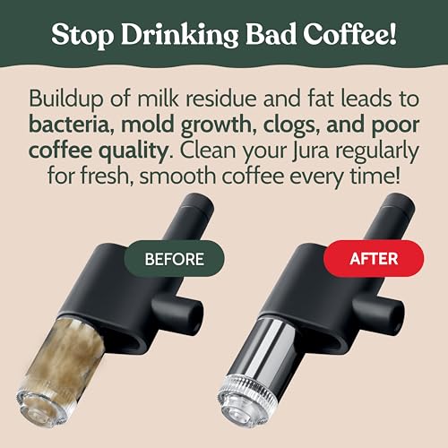 Compatible Milk System Cleaning Powder for Jura. Specially formulated for Jura Automatic Espresso Coffee Machines. 100% Vegan (8.8 Ounce)