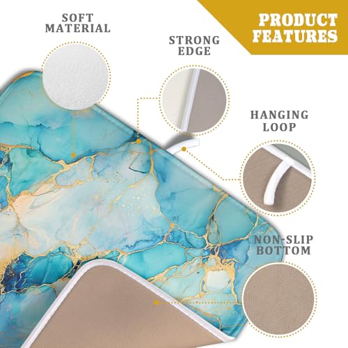 Marble Print Dish Drying Mat for Kitchen Counter