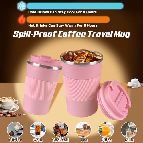 Stainless Steel Travel Coffee Mug with Lid