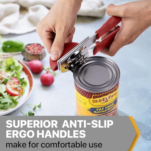 Heavy Duty Hand Can Opener with Comfortable Grip for Seniors