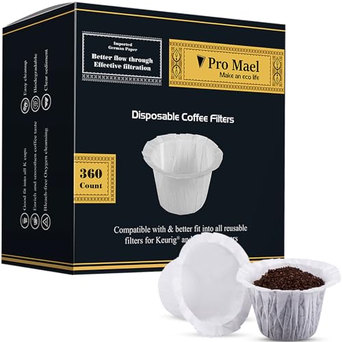 360 Disposable K Cup Paper Filters for Keurig 1.0&2.0 (360 Count)