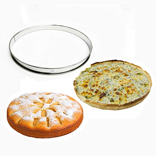 NewlineNY Stainless Steel 5 Pcs double rolled edges Circular Round Tart Rings (5 Count)
