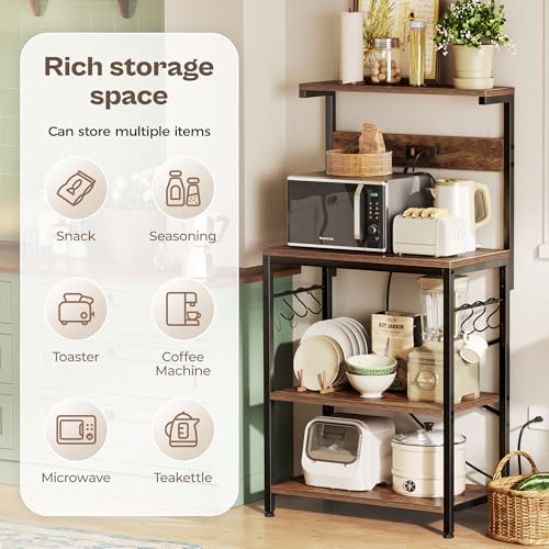 Kitchen Bakers Rack with Power Outlet