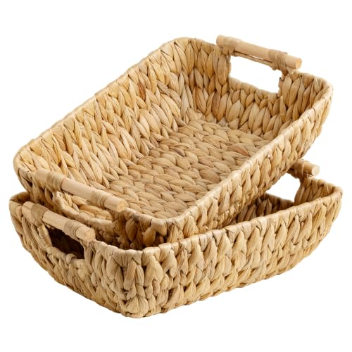 Wicker Baskets for Organizing (2 Count)