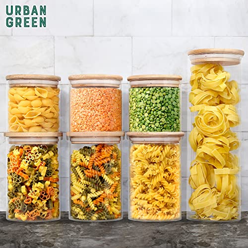 Glass Jars with Airtight Lids (6 Count)