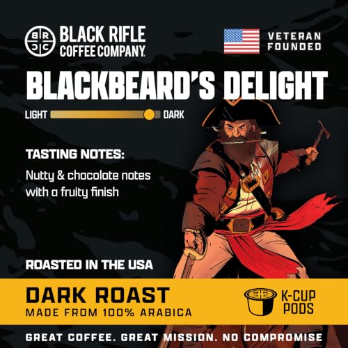 Black Rifle Coffee Dark Roast K Cup Coffee Blackbeard's Delight 22 Count